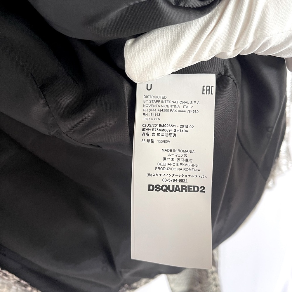 Dsquared2 Woman’s Python Leather Moto Jacket Size… - image 4